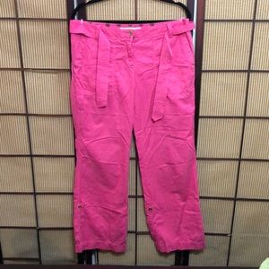 J Crew Chino Pink Pants Classic Twill Weathered City Fit 10 100% Cotton Wide leg